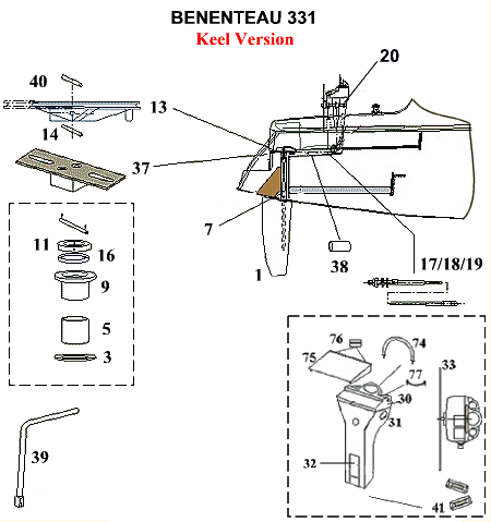 beneteau yacht parts